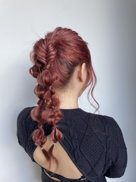 スターリバー(STAR RIVER) ピンク×ポニーアレンジ