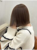 【チバ】切りっぱなしボブ　ブラウンベージュ　似合わせカット