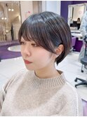 顔まわりカット　京都ショート　京都美容室　進詩織