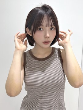 ヴェイン 渋谷(vain) 大人ボブ夏ボブ耳掛けボブラベンダーカラー20代30代