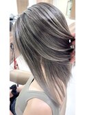 ハイライト＆縮毛矯正からバレイヤージュ