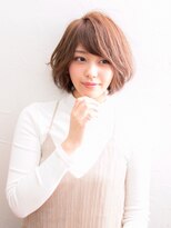 『イルミナカラー♪』ベビーローズ×小顔ノームコアショートボブ