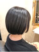 大人かわいい♪前下がりショートボブ☆丸みショート