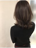 GRANDLINE松本 韓国くびれミディアムレイヤー カーキベージュ