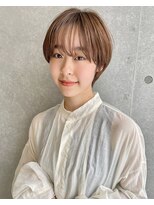 くびれショート/ホワイトアッシュ/小顔/ボブルフ