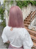 斜めバング/シルキーベージュ/ブラントカット[国分寺駅]