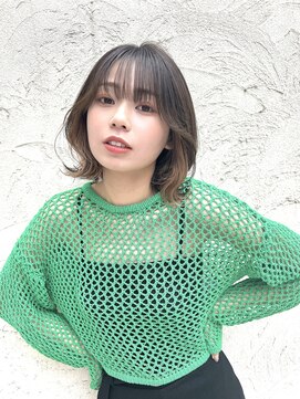 ロンド ストラーダ 心斎橋(Lond strada) 韓国前髪顔周りロング×インナーグレージュ[心斎橋/髪質改善]