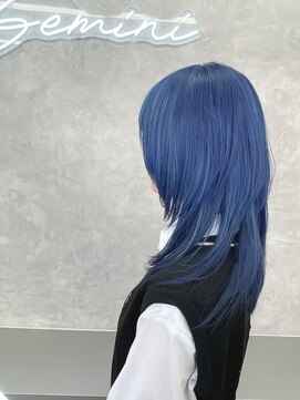 ジェミニ 大津 瀬田店(Gemini) 黒髪カタロググレーベージュレイヤーロングアッシュカラー