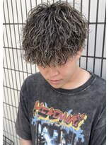 メッシュハイライトパーマ