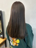 ミュラ(mulah)&nbsp;アッシュグレージュダークカラー＊ブリーチなし艶髪ストレート