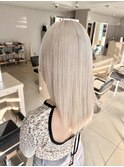 ホワイトミルクティーケアブリーチダブルカラー髪質改善レイヤー