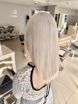 アッシュ 高幡不動店(Ash) ホワイトミルクティーケアブリーチダブルカラー髪質改善レイヤー