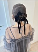 ベロアリボンとの相性抜群！！カチモリhair