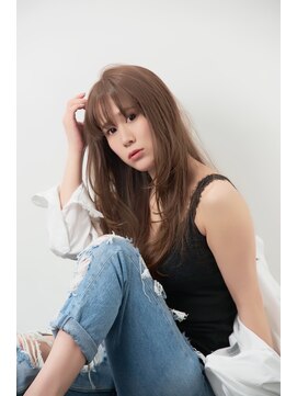 ラル(Lull) ウェーブ×デジタルパーマ×ロングレイヤーカット×グレージュ