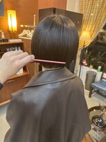 チャプター 問屋町(chapter) 顔まわりレイヤーボブカット髪質改善トリートメント韓国ヘア