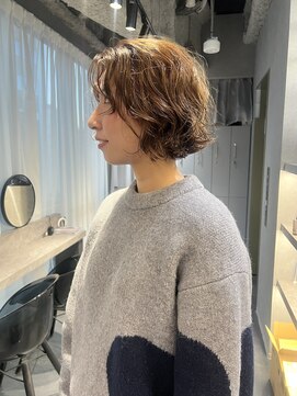 リラス 博多(rilas) ミニボブパーマ　カール大きめ　パーマスタイル　ボブパーマ