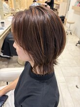 アッシュ 仙川店(Ash) 40代50代ミディアムレイヤーボブレイヤーカットくびれボブウルフ