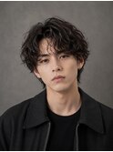 センターパート×ツイストスパイラルパーマ×メンズパーマmen's