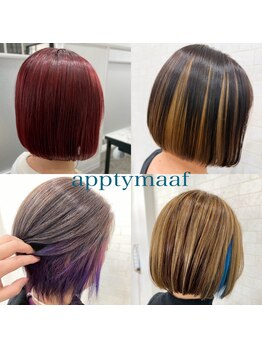 アプティ マーフ(appty maaf)の写真/幅広いデザインを楽しみたい方におすすめ!インナーカラー&ハイライトもお任せ♪綺麗&可愛いを手に入れる☆
