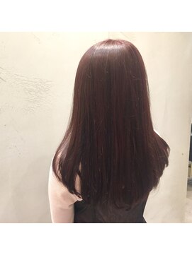 アンド バイ ヘアサロン(AND by hair salon) つやピンクブラウンカラー