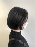 ダークグレージュ×ボブ