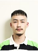 メンズかき上げニュアンスマッシュサイドパート韓国マッシュ