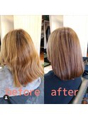 #ベージュ　#髪質改善　#ボブ