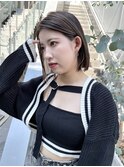 NUDE 10代20代30代40代ワンレングスボブぶつ切りボブ 結べるボブ
