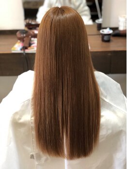 ノンヘアー(non hair)の写真/【東尾道駅から徒歩5分】高級トリートメント配合の艶ストレートでクセや広がりをカバーできる《non hair》