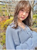 大人可愛い20代30代40代透明感ベージュセミロング