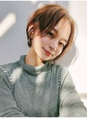 大人かわいいワンカール シアーカラーショート 似合わせカット