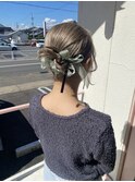 個性派 カチモリヘア リボンアレンジ