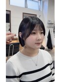 流行りのパツッとボブ×インナーカラー☆