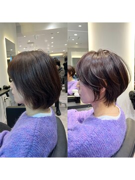 バンプ ギンザ(BUMP GINZA) 30代40代50代絶壁解消前髪あり小顔前下がりショートボブ ER