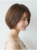 吉祥寺/小顔ショート/デジタルパーマ/ホワイトグレージュ