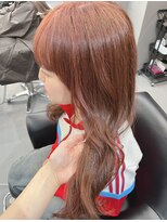 ジェニーバイメノン(JENNIE by Menon) ピンクブラウンカラー　ブリーチなしカラー