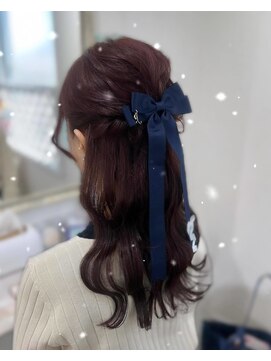 ヘアセット専門店 ナゴミ 池袋店(nagomi) リボンハーフアップ
