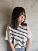 アッシュグレージュ×レイヤーカット
