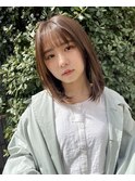 ロングボブ/フォギーベージュ/ナチュラル