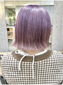 ボブ×ラベンダーカラー