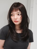 アイティーバイアルバム 北千住店(IT by ALBUM)&nbsp;前髪カットロング暗めカラー韓国ヘア顔周りレイヤー_ba562361