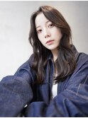 グレージュ韓国ミディアムボブレイヤーウルフボブレイヤーカット