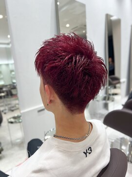 シュク 高円寺(SYUK) ツーブロ/レッド/ブリーチ/刈り上げ【SYUK高円寺】kanna