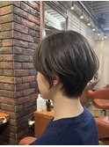 丸みのある大人可愛いマッシュショート【175スタイル】