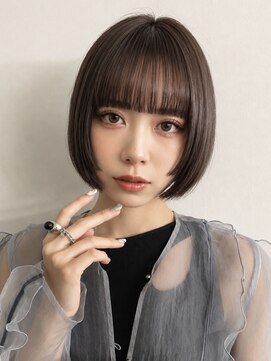 トリッカ シブヤ(TRICCA SHIBUYA) 透明感カカオブラウン×ミニボブ