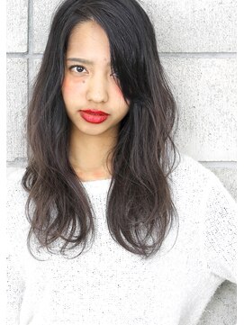 ヘアサロン ガリカ 表参道(hair salon Gallica) 『 ダークグレージュ 』 × 『 外国人クセ毛風 』semi-long☆