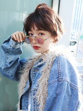 アイティー バイ アルバム 中野店(IT by ALBUM) カジュアルショート_スリークボブ厚めバングローライト_7471