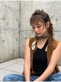 AUSTIN イルミナカラーが際立つ編み込み着付けヘアセット