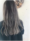 バレイヤージュ/グレージュ*ミディアムロング