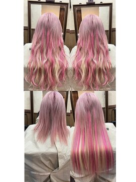 ディー エメ(D-aimer-) 【MA I】ピンク系エクステ×インナーホワイトエクステ☆